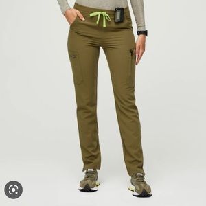 NWT Figs Yola Skinny Martini Olive size small
